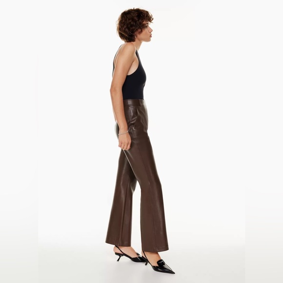 NWT Aritzia Babaton Faux Leather Publish Pant - Picture 2 of 11